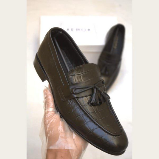 Croc penny loafers