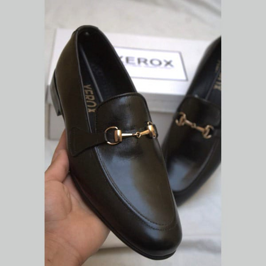 Horse Bit plain penny loafers